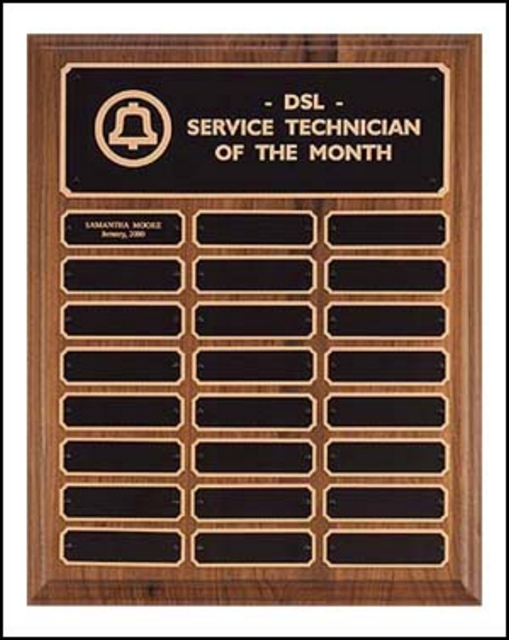 Perpetual Plaque with 24 Corner-Cut Plates (12"x15")